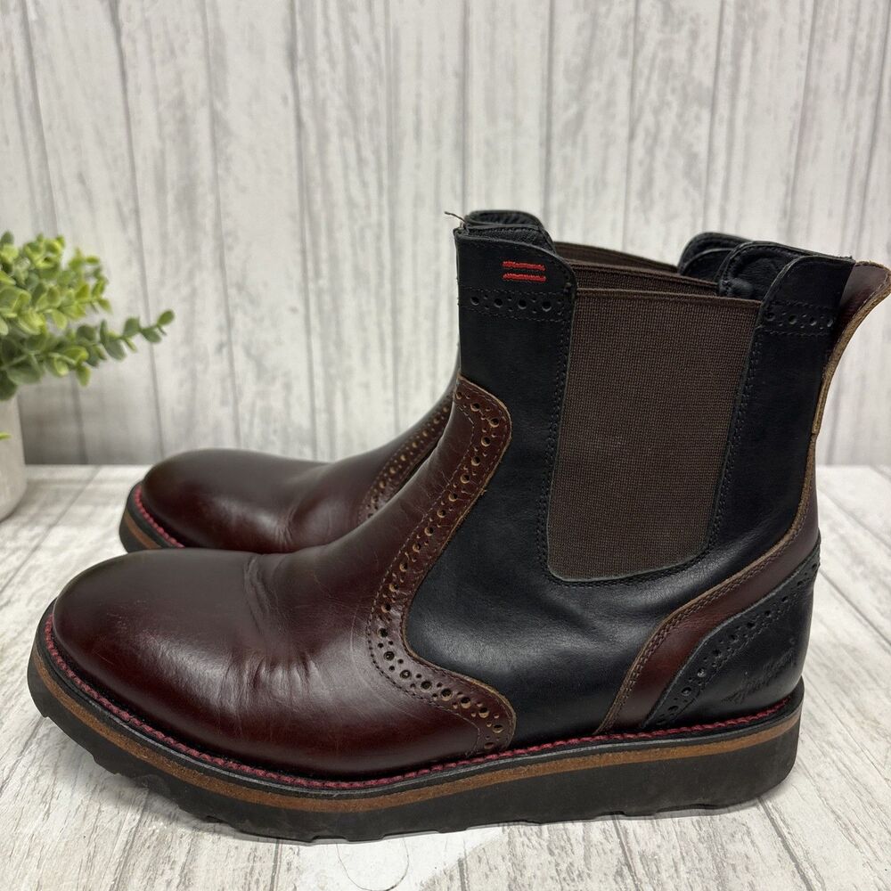 Size 38 Genderfree Nik Kacy The Brogue Chelsea Boots EUC - Picture 4 of 10
